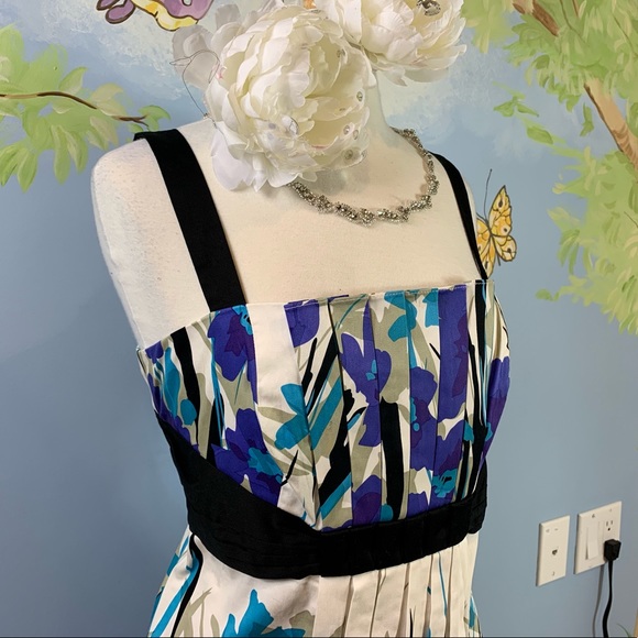 London Times | Dresses | London Times Floral Pleated Dress Women Size ...